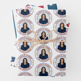 KAMALA HARRIS FÜR PRÄSIDENT GESCHENKPAPIER SET