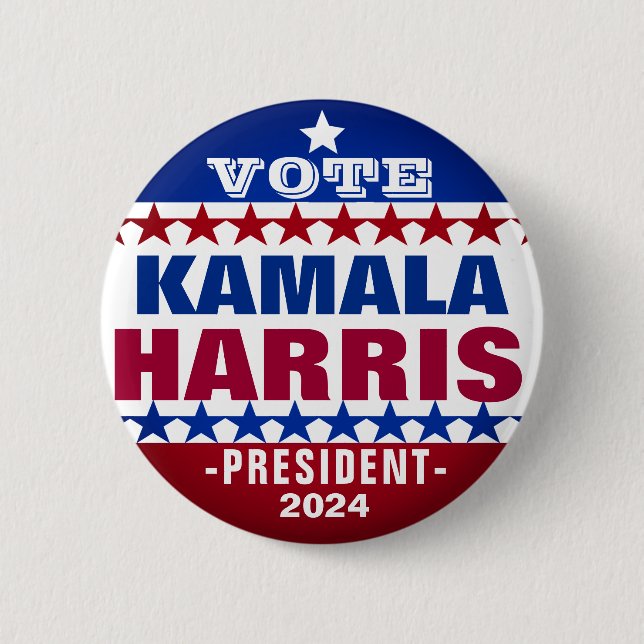 Kamala Harris für Wahlkampffunktion des Präsidente Button (Vorderseite)