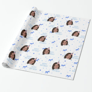 Kamala Harris Geburtstag Geschenkpapier