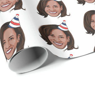 Kamala Harris Geburtstag Geschenkpapier