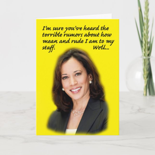 Kamala Harris Geburtstagskarte Einladung (Vorderseite)