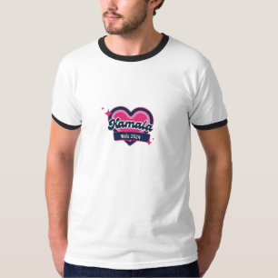 Kamala Harris Girly Pink Hearts Präsidentin T-Shirt
