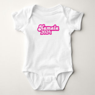 Kamala Harris Girly Pink Logo 2024 Baby Strampler