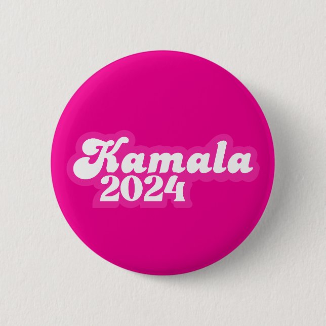 Kamala Harris Girly Pink Logo 2024 Button (Vorderseite)
