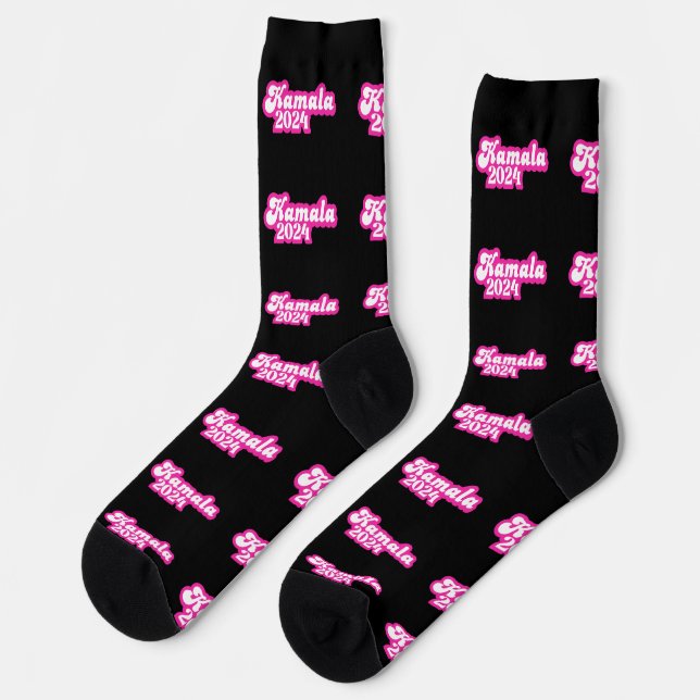 Kamala Harris Girly Pink Logo 2024 Socken (Linkes Detail)