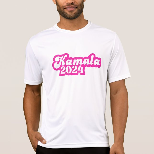 Kamala Harris Girly Pink Logo 2024 T-Shirt (Vorderseite)