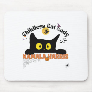 Kamala Harris Halloween Childless Cat Lady Electio Mousepad