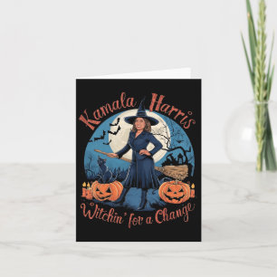 Kamala Harris Halloween Hexenkitze 2024 Wahl Karte