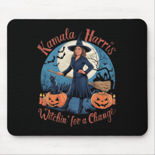 Kamala Harris Halloween Hexenkitze 2024 Wahl Mousepad