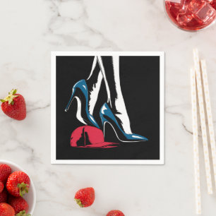Kamala Harris Heels treten auf Maga Hat Serviette
