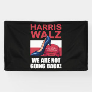 Kamala Harris Heels treten auf Red MAGA Hat Banner