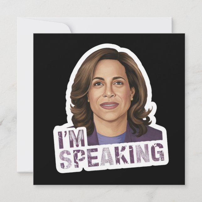 Kamala Harris I Speak, Zitat zur historischen Deba Einladung (Vorderseite)
