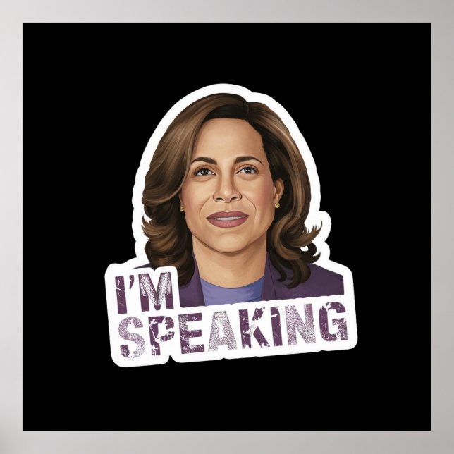 Kamala Harris I Speak, Zitat zur historischen Deba Poster (Vorne)
