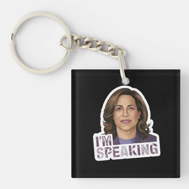 Kamala Harris I Speak, Zitat zur historischen Deba Schlüsselanhänger (Vorderseite)