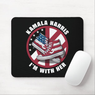 Kamala Harris Ich bin mit ihr patriotische Convers Mousepad