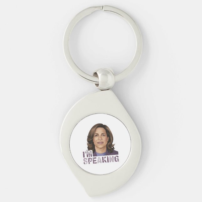 Kamala Harris, ich spreche hoffnungsvoll Zitat Schlüsselanhänger (Vorderseite)