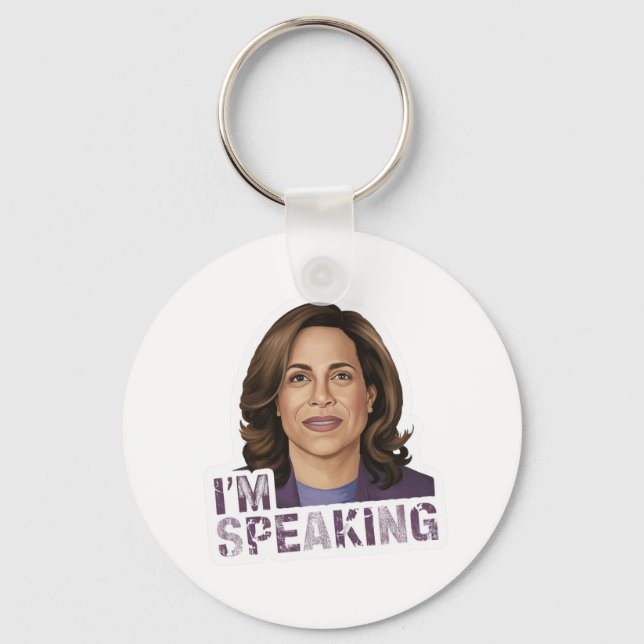 Kamala Harris, ich spreche hoffnungsvoll Zitat Schlüsselanhänger (Vorderseite)