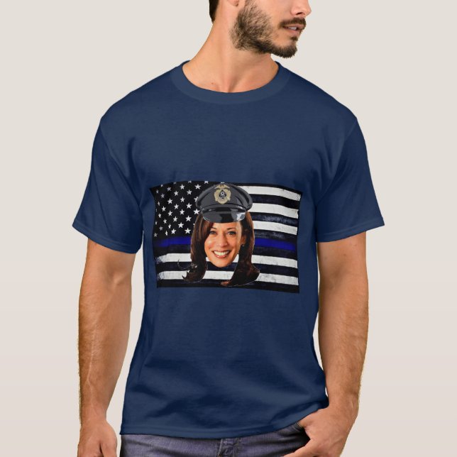 Kamala Harris ist ein Polizist T-Shirt (Vorderseite)