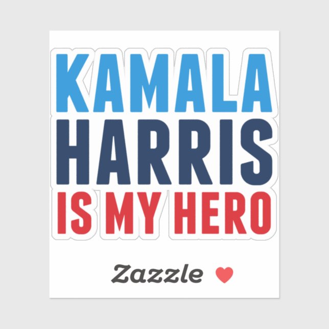 Kamala Harris ist Mein Held Aufkleber (Blatt)