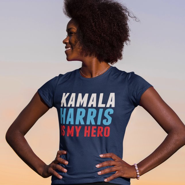 Kamala Harris ist My Hero Blue Women's T-Shirt (Von Creator hochgeladen)