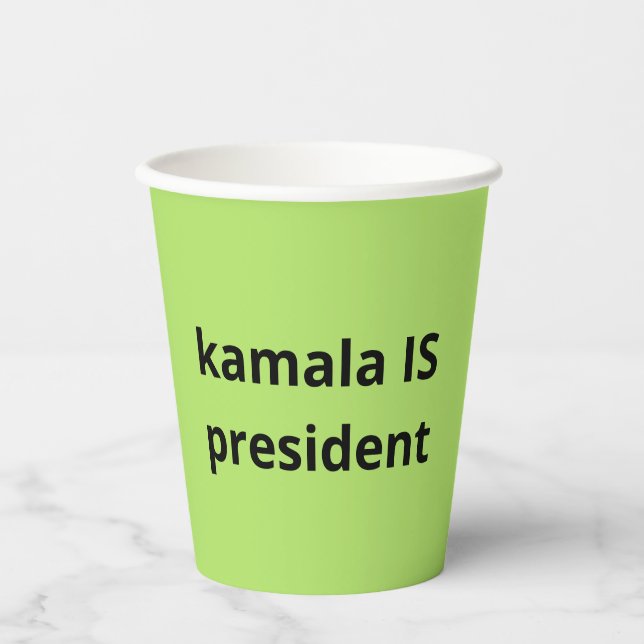 Kamala Harris ist Präsident der Wahlen 2024 Pappbecher (Vorderseite)