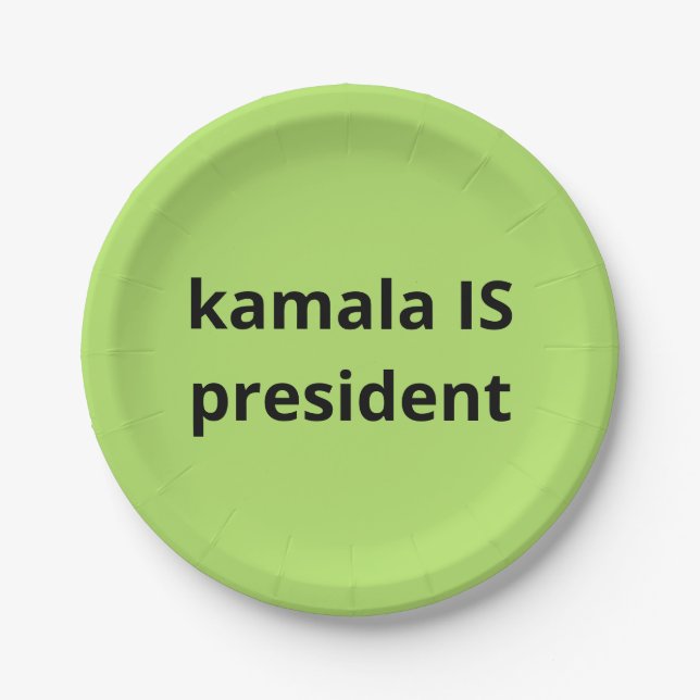 Kamala Harris ist Präsident der Wahlen 2024 Pappteller (Vorderseite)