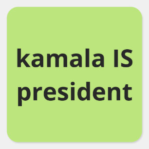 Kamala Harris ist Präsident der Wahlen 2024 Quadratischer Aufkleber