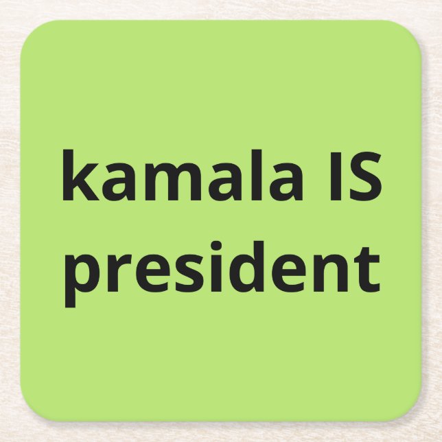 Kamala Harris ist Präsident der Wahlen 2024 Rechteckiger Pappuntersetzer (Vorderseite)