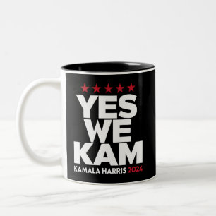 Kamala Harris Ja, wir Kam für US-Präsident 2024  Zweifarbige Tasse