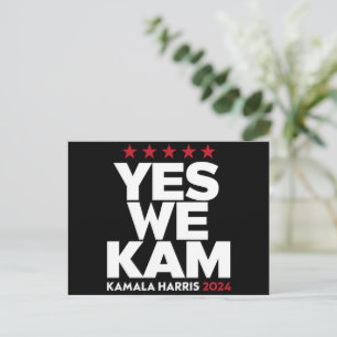 Kamala Harris Ja, wir kommen für die US-Präsidenti Postkarte