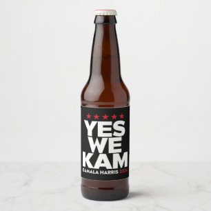Kamala Harris Ja, wir schaffen es, US-Präsidentin Bierflaschenetikett