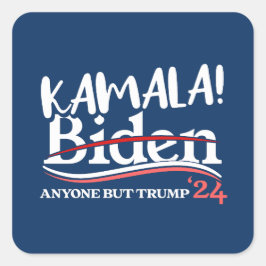Kamala Harris, Kamala 2024 für Frauen, Anti-Trump Quadratischer Aufkleber