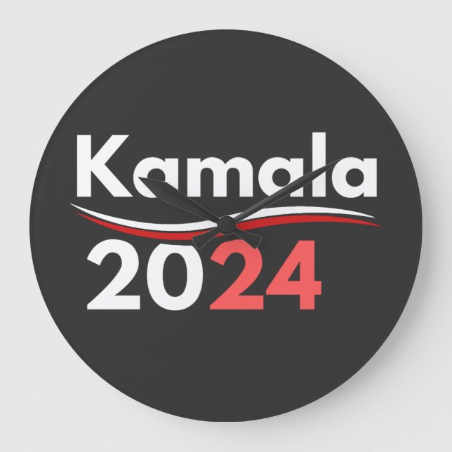 Kamala harris, kamala harris, kamala harris 2024 große wanduhr (Vorderseite)