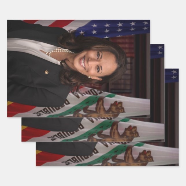 Kamala Harris Kandidat für das Amt des Präsidenten Geschenkpapier Set (Set)