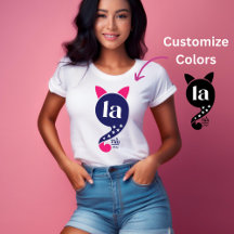 Kamala Harris La Cat Pink und Blue T - Shirt