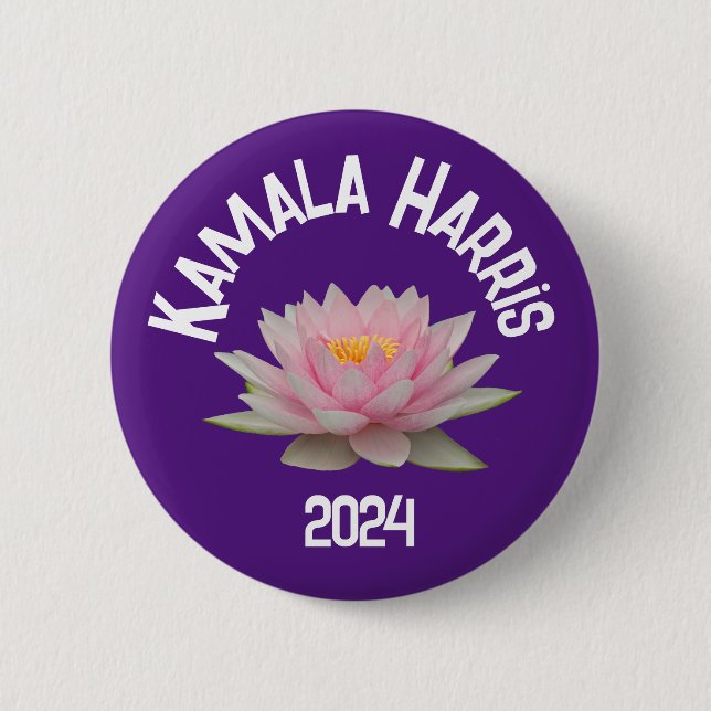 Kamala Harris Lotus 2024 Button (Vorderseite)