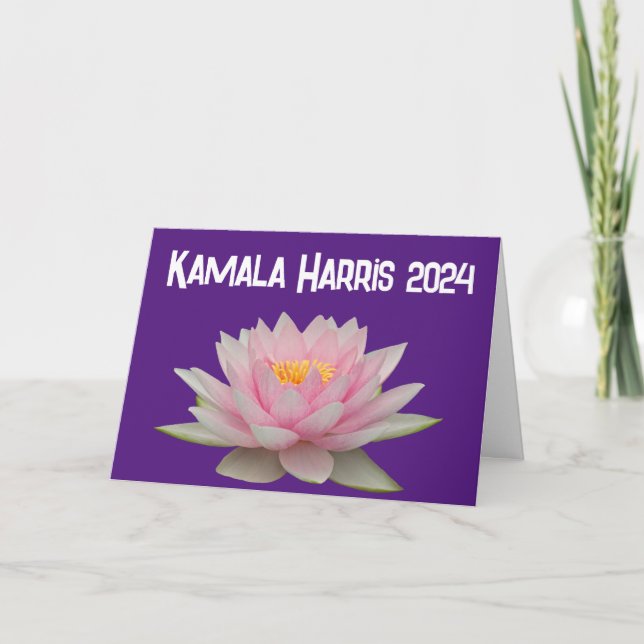 Kamala Harris Lotus 2024 Karte (Vorderseite)