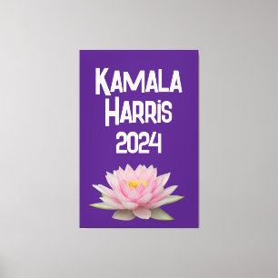 Kamala Harris Lotus 2024 Leinwanddruck