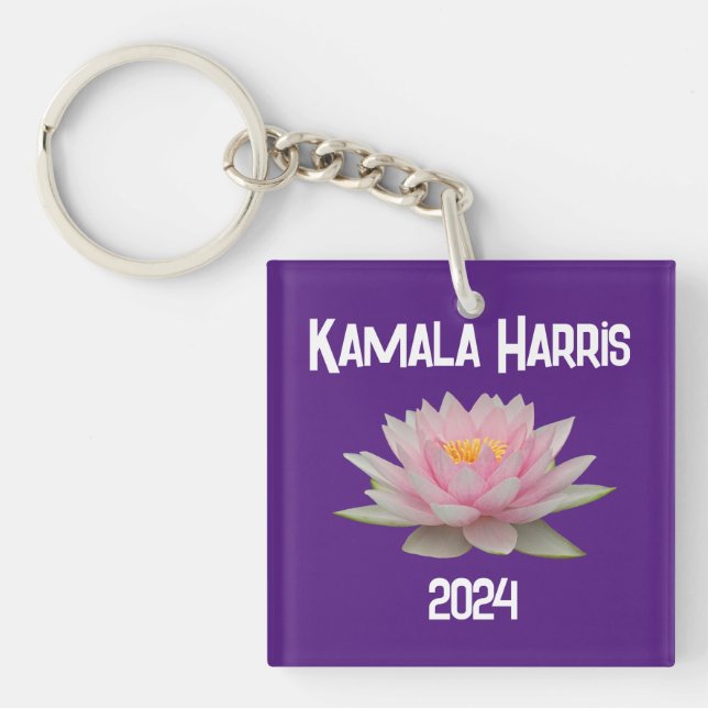Kamala Harris Lotus 2024 Schlüsselanhänger (Vorderseite)