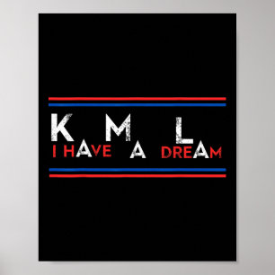 Kamala Harris Mlk Kml Ich habe einen Traumwähler Poster