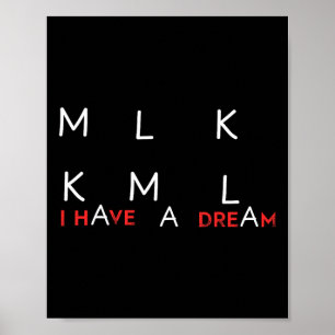 Kamala Harris Mlk Kml Ich habe einen Traumwähler Poster