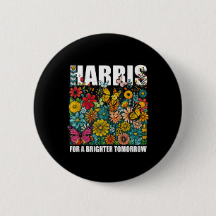 Kamala Harris Niedlich Floral Weibliche Blume Elec Button