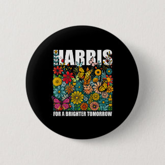 Kamala Harris Niedlich Floral Weibliche Blume Elec Button