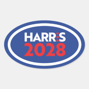 Kamala Harris Ovaler Aufkleber