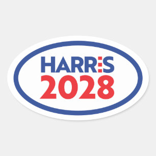 Kamala Harris Ovaler Aufkleber