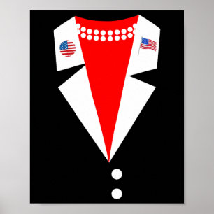 Kamala Harris Pantsuit Costume Party Präsidium Poster