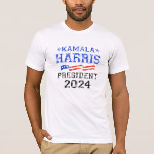 Kamala Harris Patriotic Vintager Präsident 2024 T-Shirt