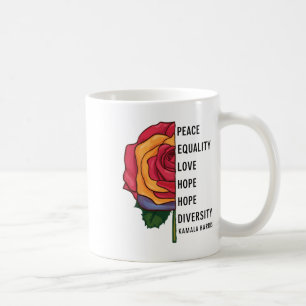 Kamala Harris Peace Liebe Equality Hope Diversity Kaffeetasse