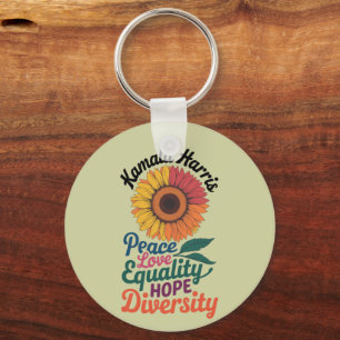 Kamala Harris Peace Liebe Equality Hope Diversity Schlüsselanhänger
