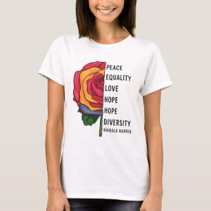 Kamala Harris Peace Liebe Equality Hope Diversity T-Shirt